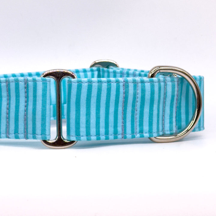 Martingale Collar -  Arctic Aqua Stripes