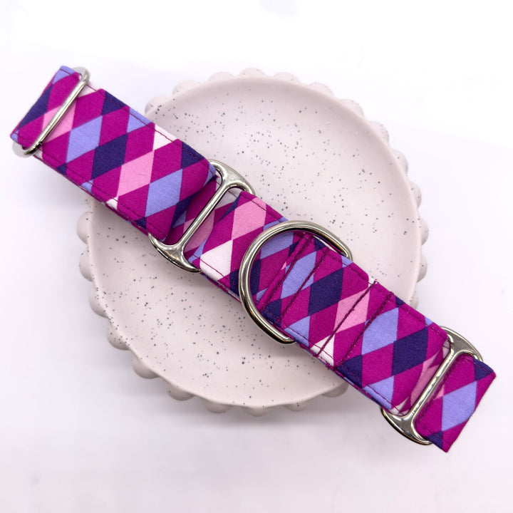 Martingale Collar - Regal Argyle Purple