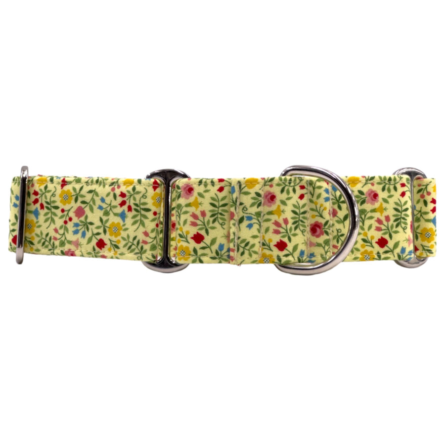 Baby Yellow Floral Martingale Collar