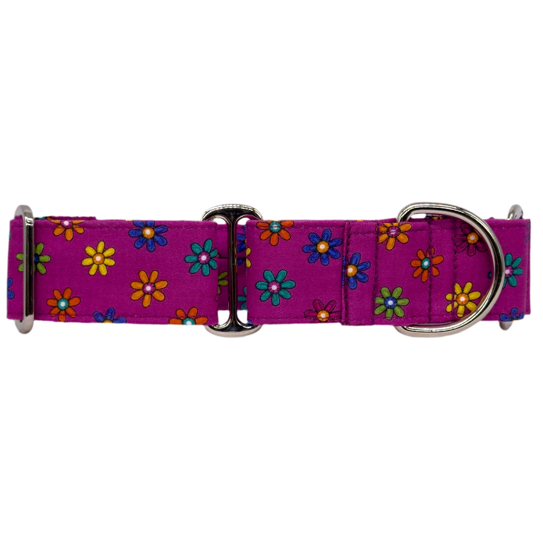 Martingale Collar - Magenta Blossom Bliss