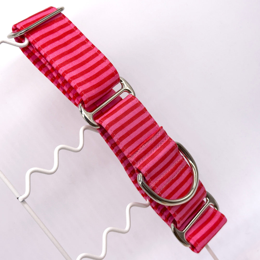 Martingale Collar - Cherry Stripes