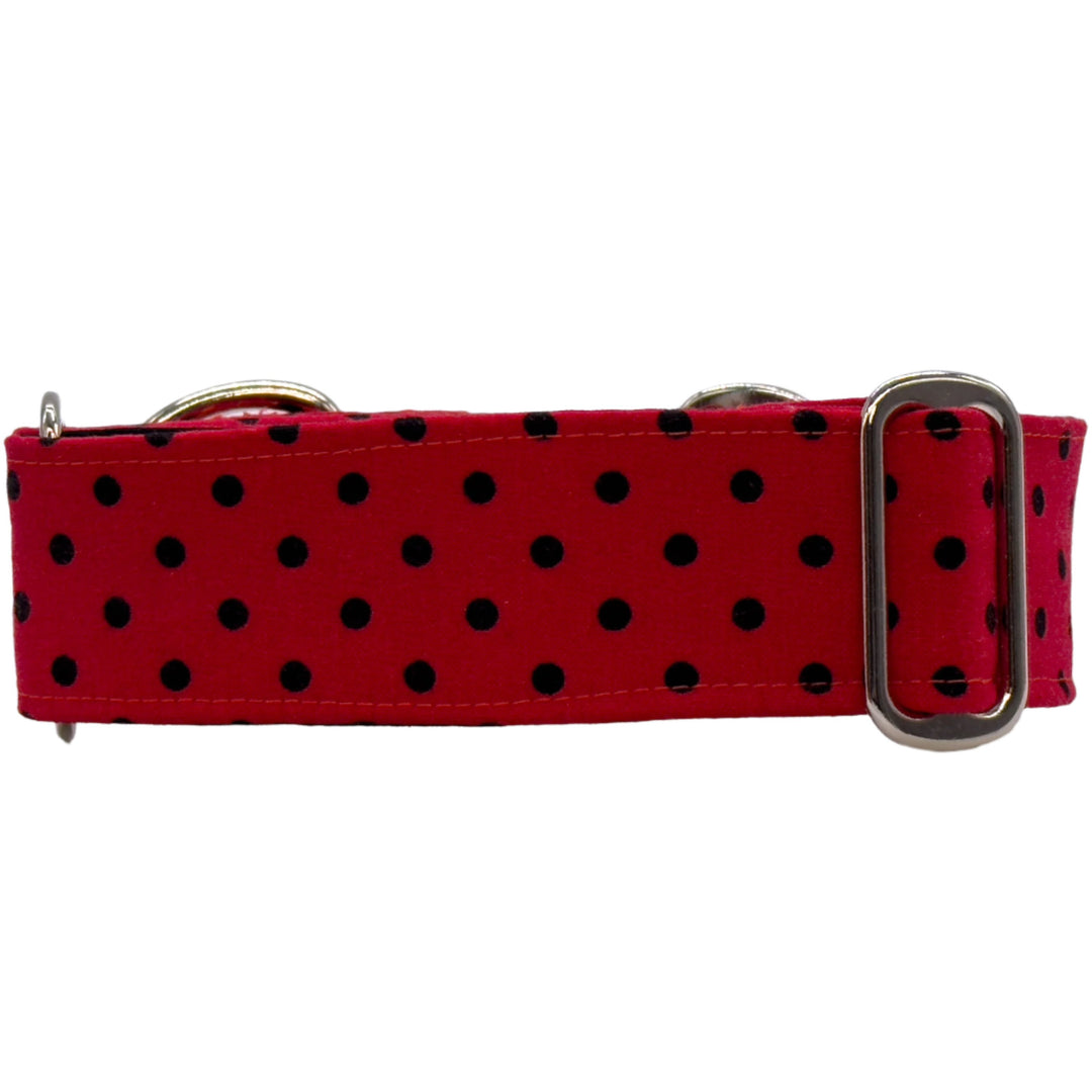 Martingale Collar - Retro Rouge Polka Parade