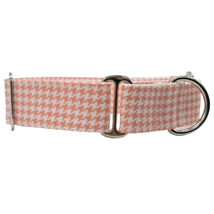 Martingale Collar - Coral Charm Houndstooth