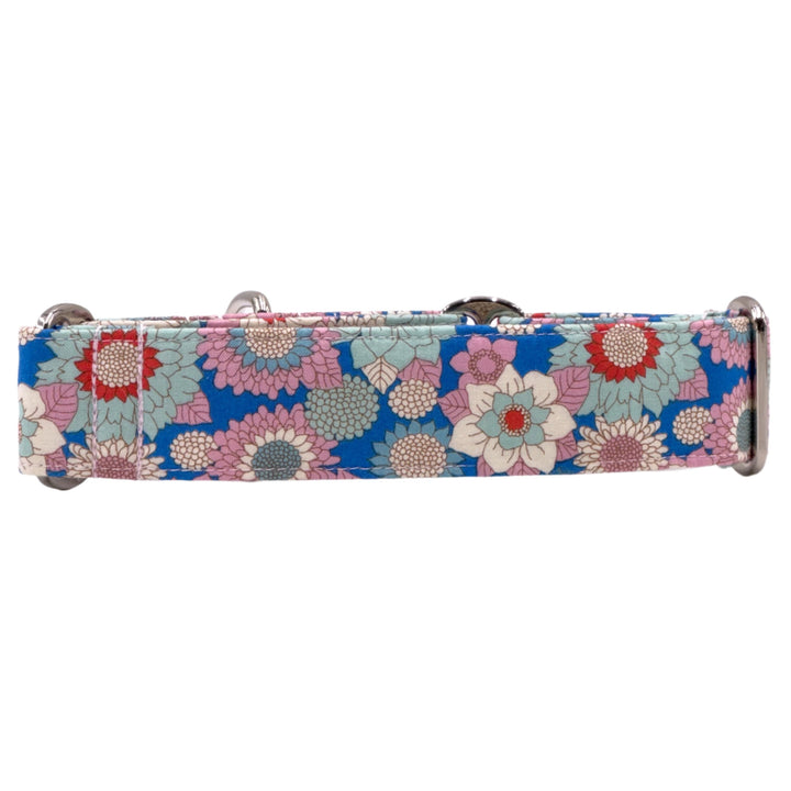 Martingale Collar - Floral Mosaic Sky Blue