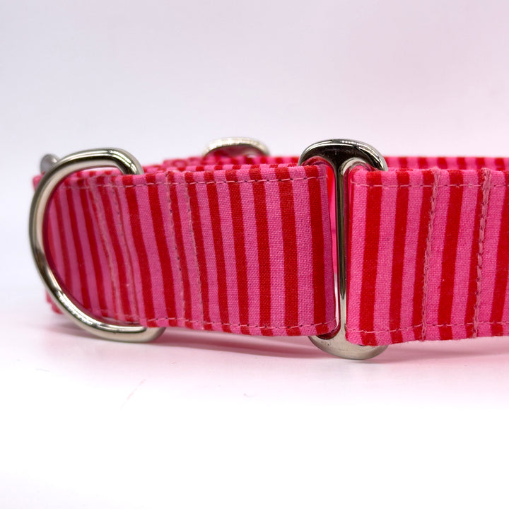 Martingale Collar - Cherry Stripes