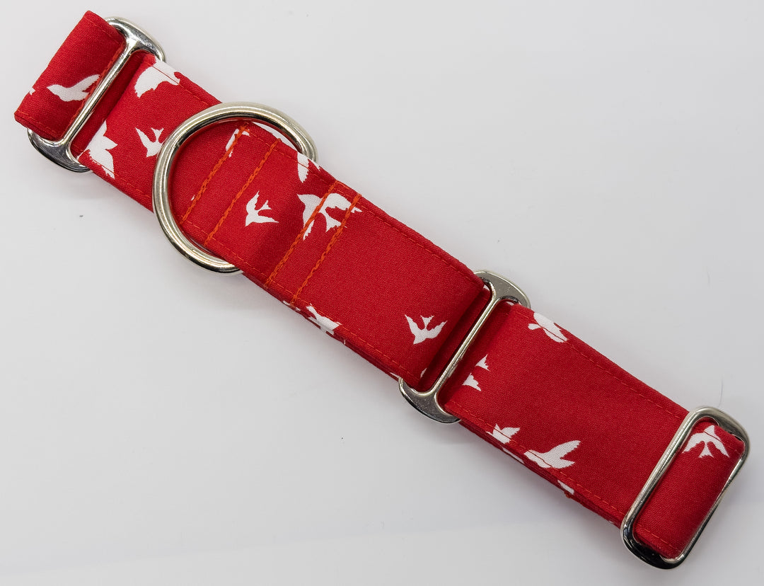 Martingale Collar - Red Reverie Dove Embrace