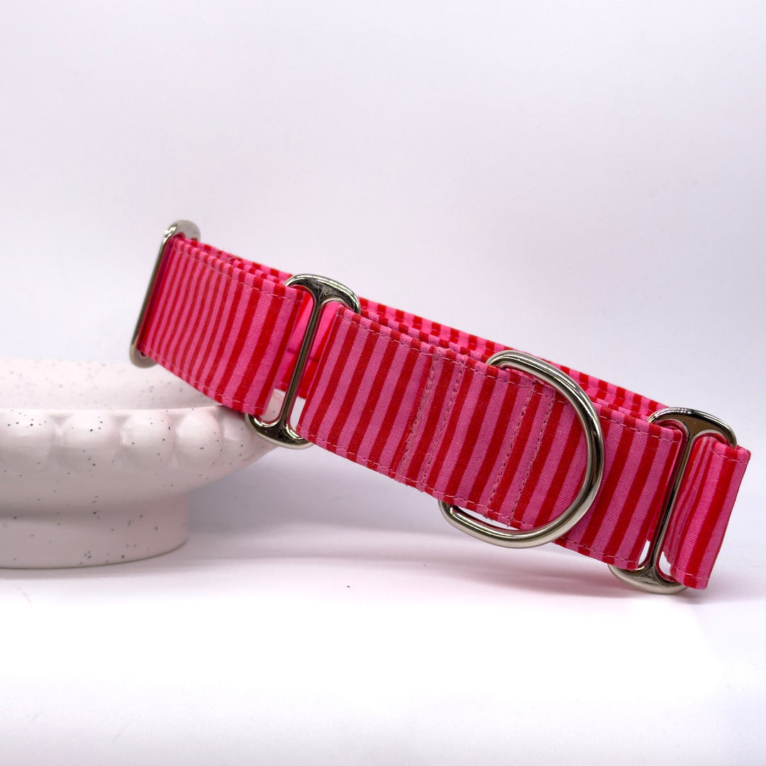 Martingale Collar - Cherry Stripes