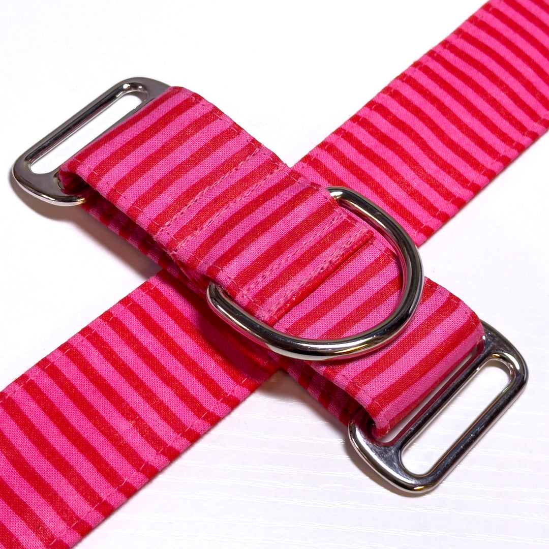 Martingale Collar - Cherry Stripes