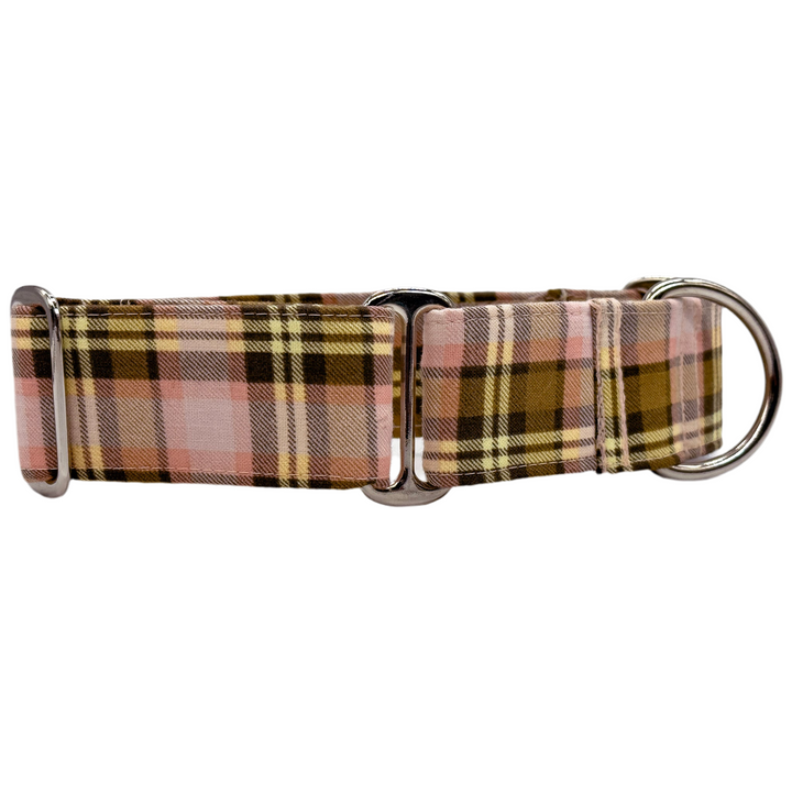 Martingale Collar - Peachy Paws Plaid