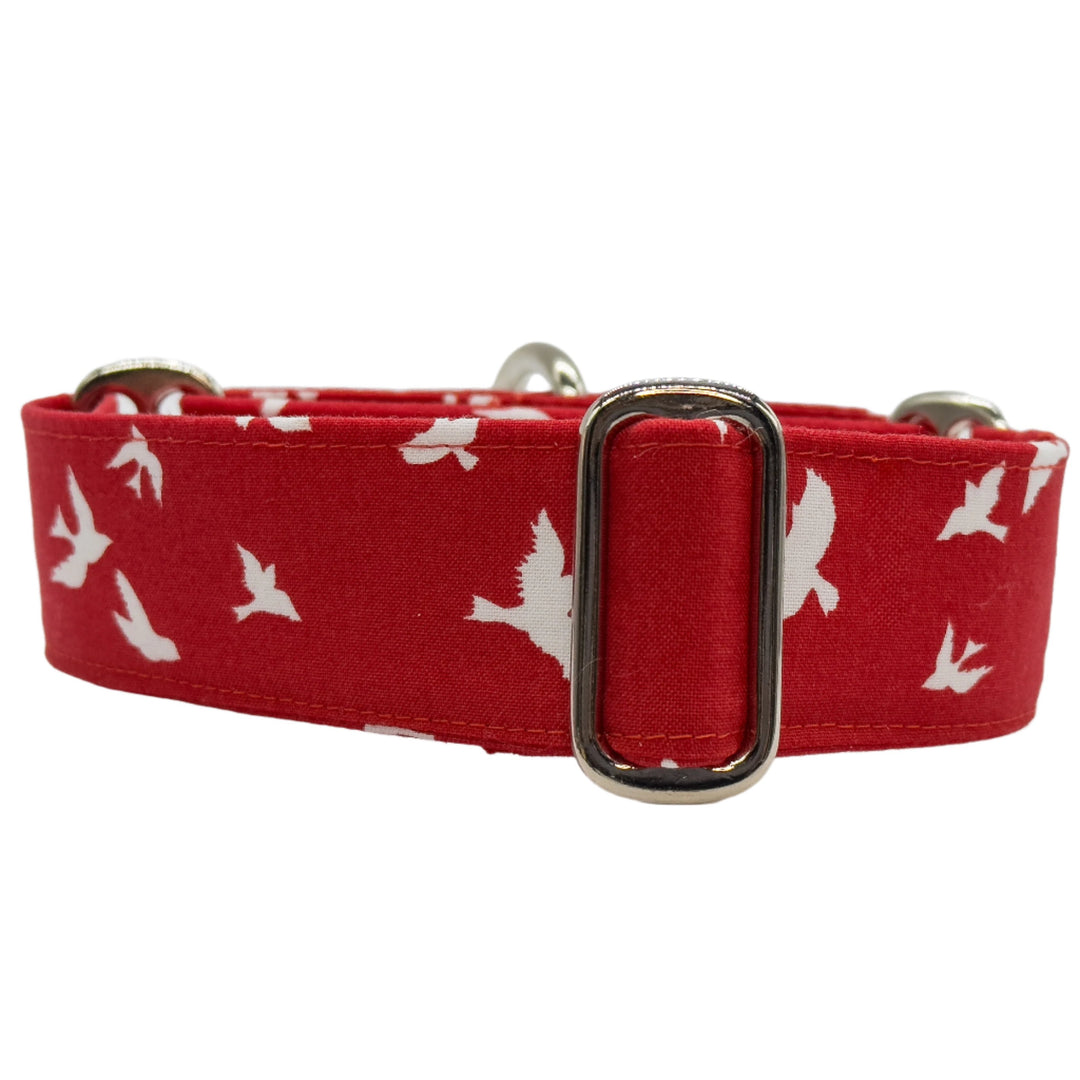 Martingale Collar - Red Reverie Dove Embrace