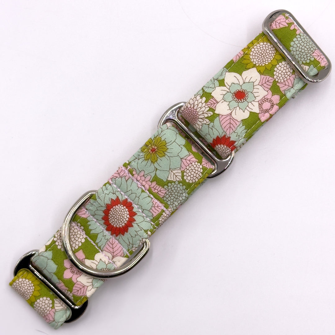 Martingale Collar - Floral Mosaic Meadow Garden