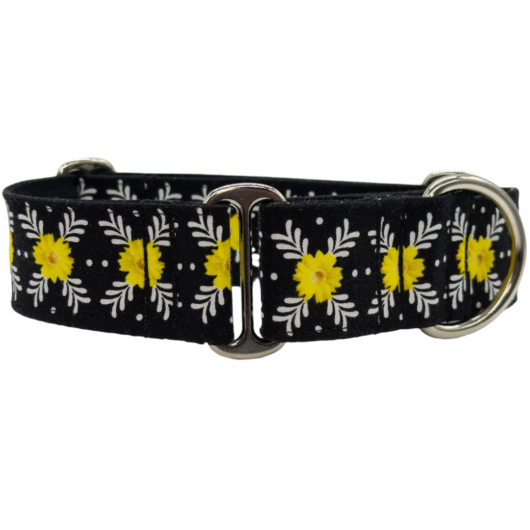 Martingale Collar - Daisy Delight Noir